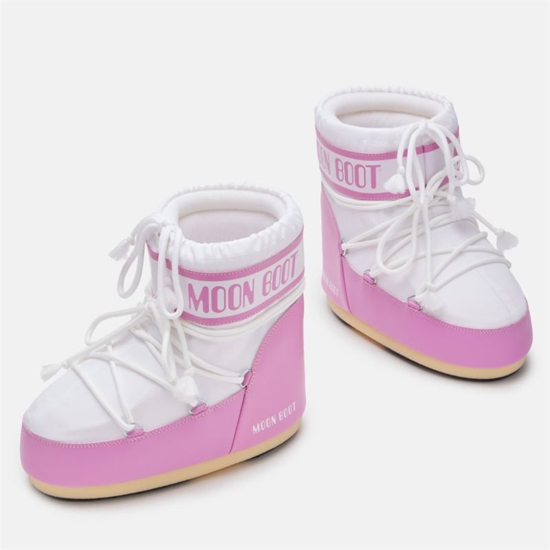 Moon Boot Icon Low Nylon Pink-White - side a