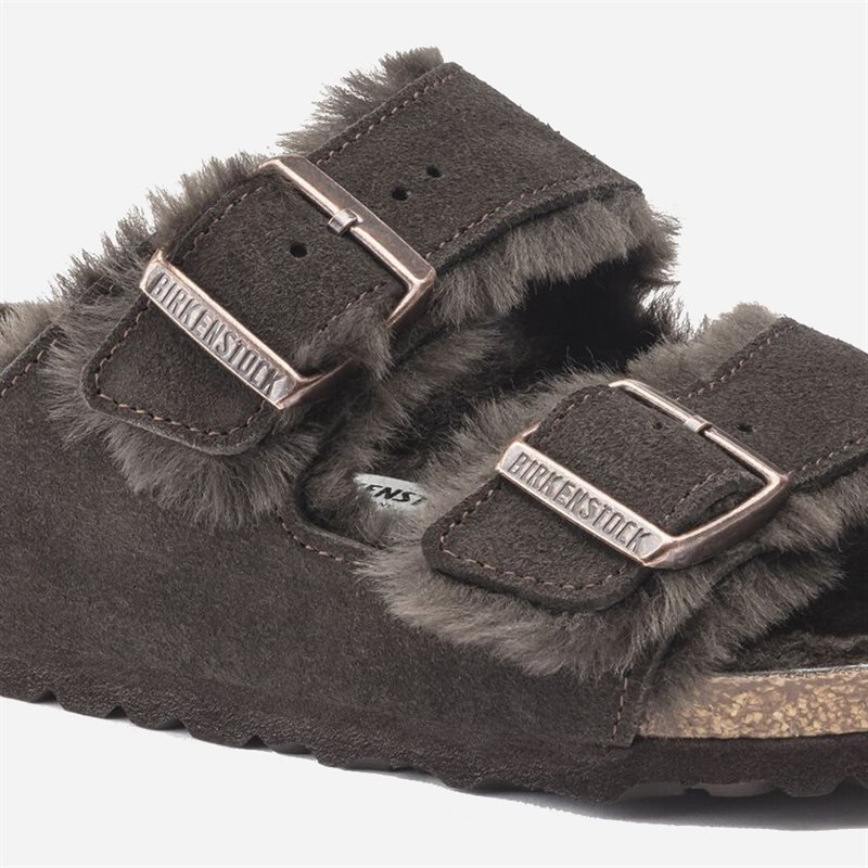 Birkenstock Arizona Shearling Suede Leather/Fur Mocha - side b
