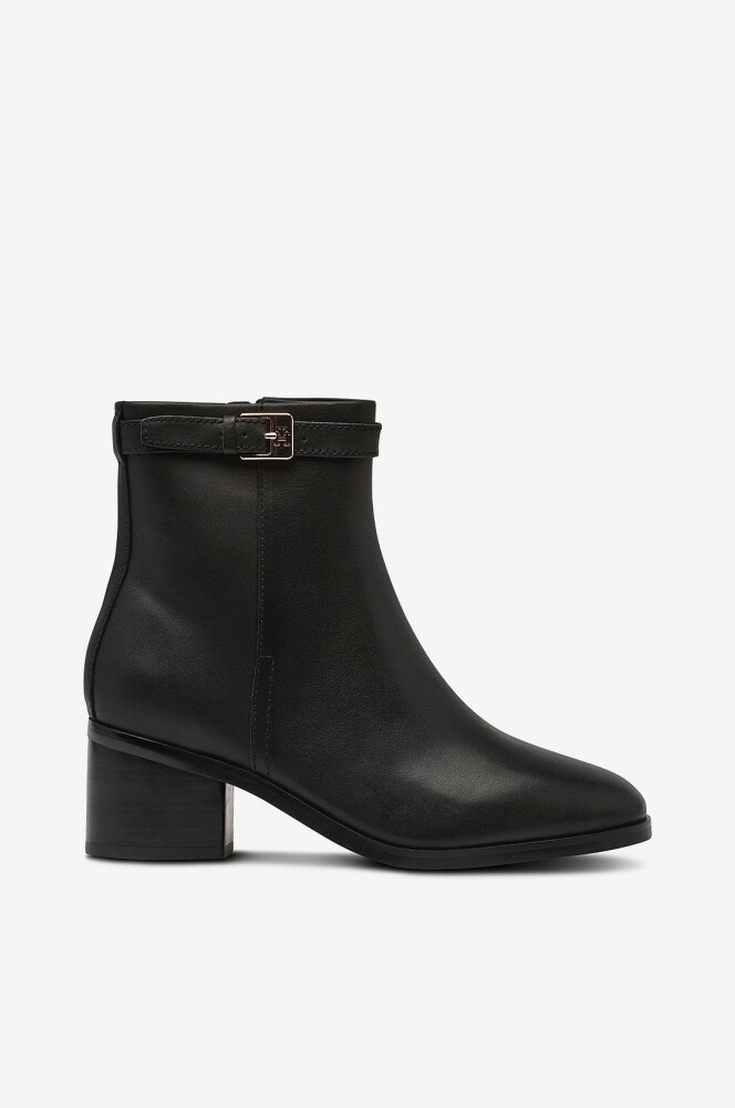 Tommy Hilfiger Boots TH Buckle Riding Mid Heel Svart - main photo