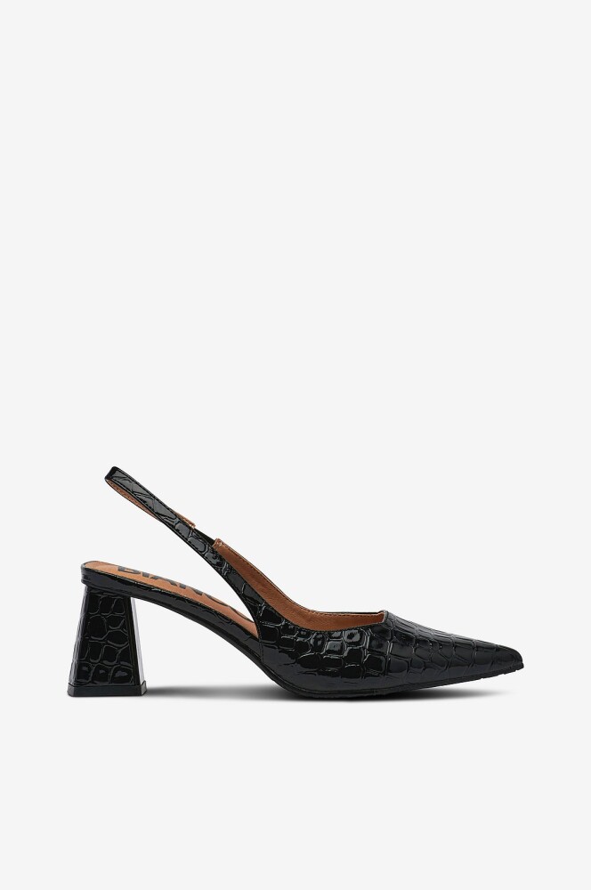 Bianco   Pumps biaMaralyn Slingback Croco Patent   Svart - main photo