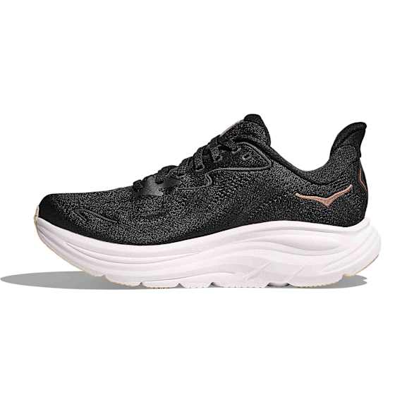 Hoka Women's Clifton 10 Black/Rose Gold 36 - side a