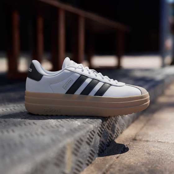 Adidas VL Court Bold Dame Cloud White/Core Black/Wonder Beige 36 2/3 - side a