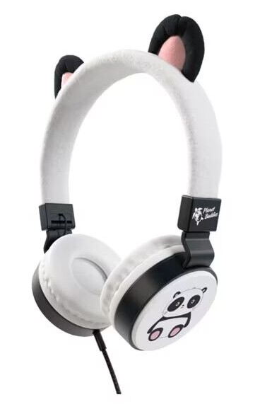 Planet Buddies On-Ear Barnehodesett med Pandaører Svart / Hvit