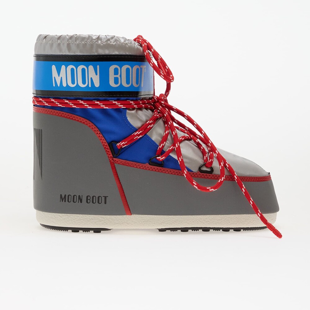 Moon Boot Icon Low Space Racing Boots Silver/Blue/Red 36/38 - side b