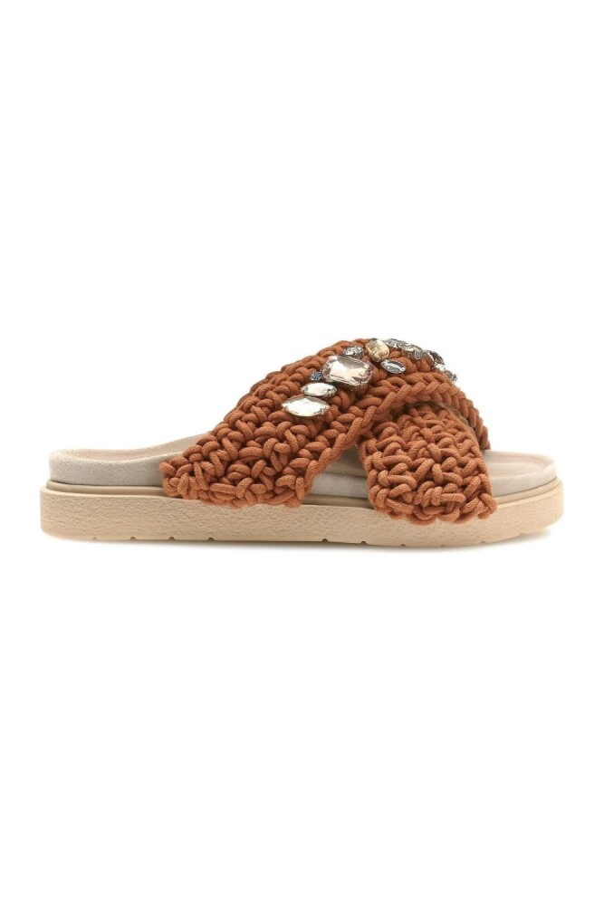 Inuikii Slipper Woven Stone - side a