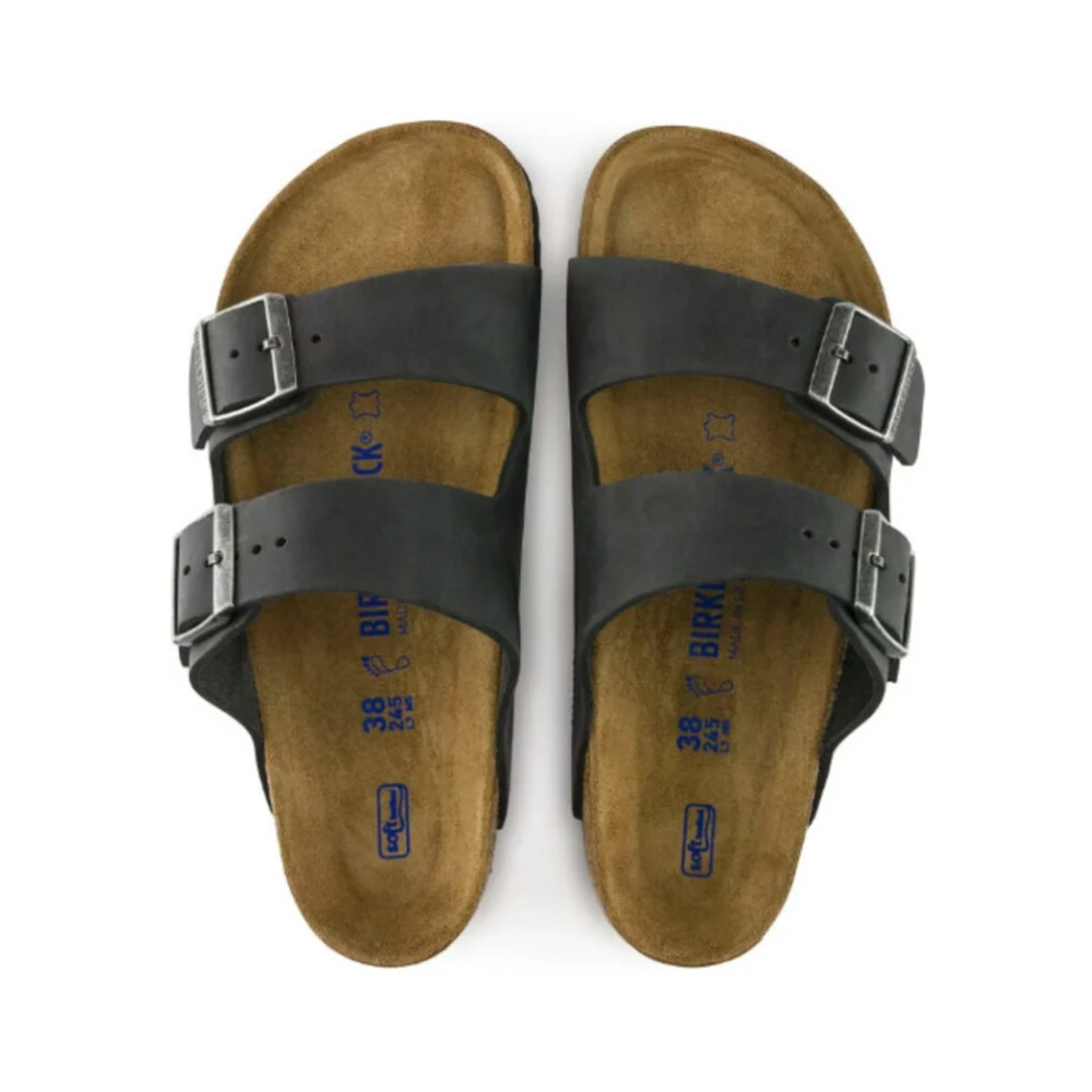 Birkenstock Women's Arizona Soft Footbed Narrow 42, Black - side b