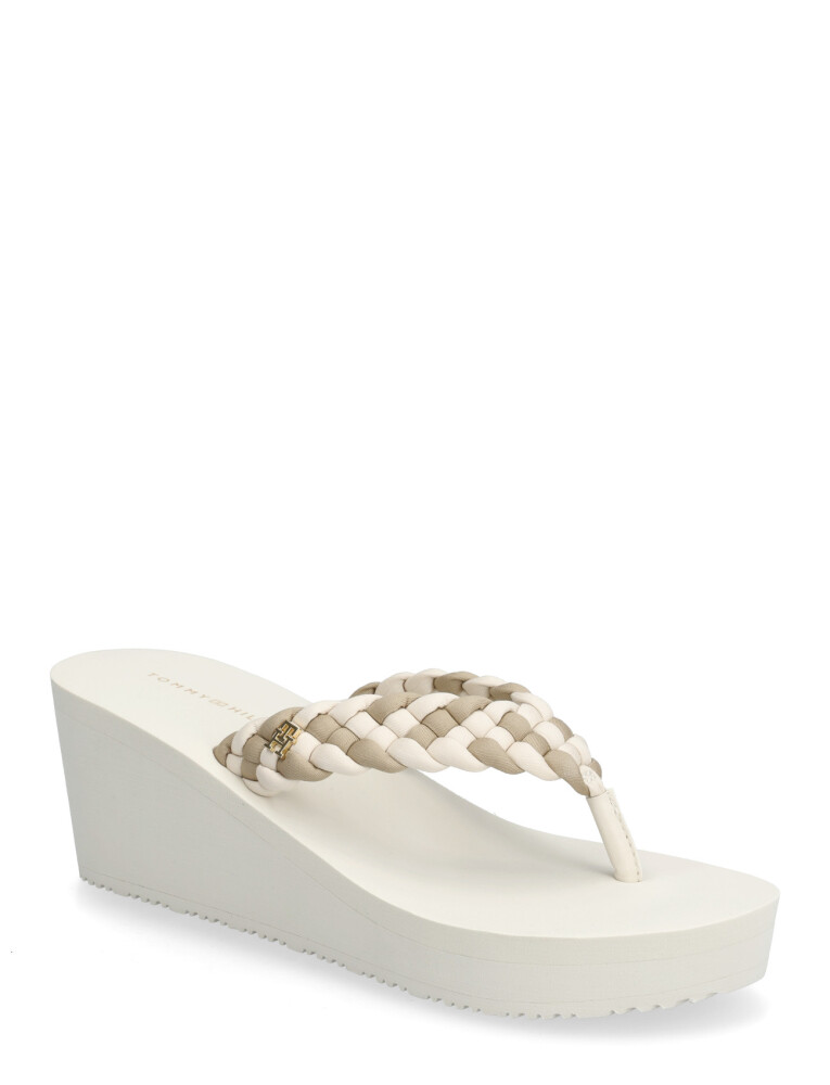 Tommy Hilfiger Th Wedge Braided Summer Sandal - Cream - 40 - main photo