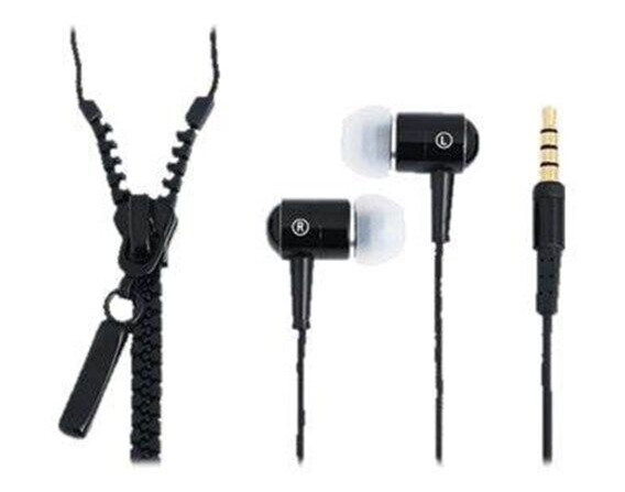 LogiLink "Zipper" stereo in-ear headset with remote Svart