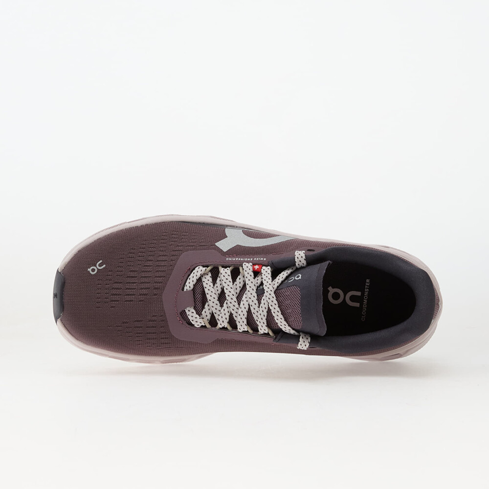 On Cloudmonster 1   Burgundy   41 - side b