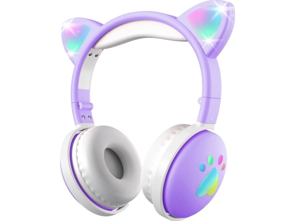 Mozos Kid Dog Wireless Headphones For Children Purple