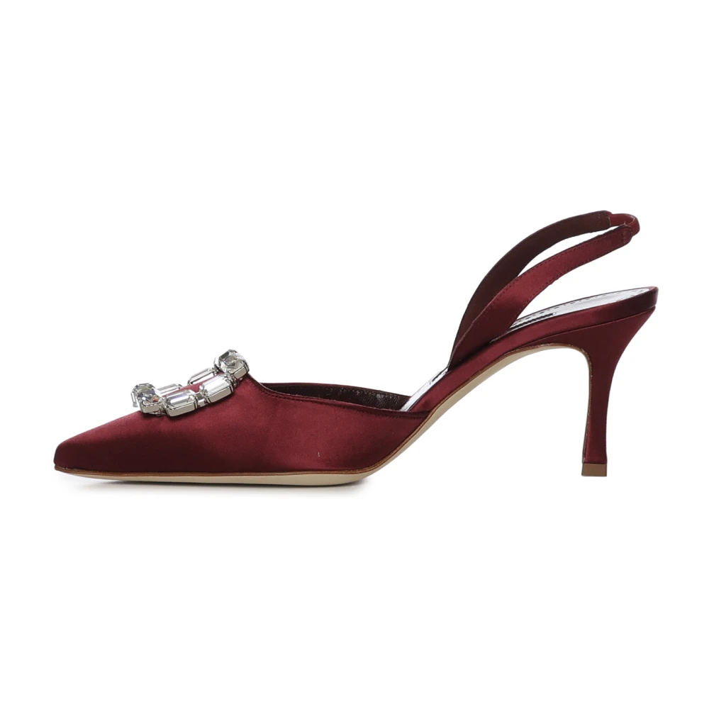 Manolo Blahnik Dame Sko Rød 37 EU, - side b