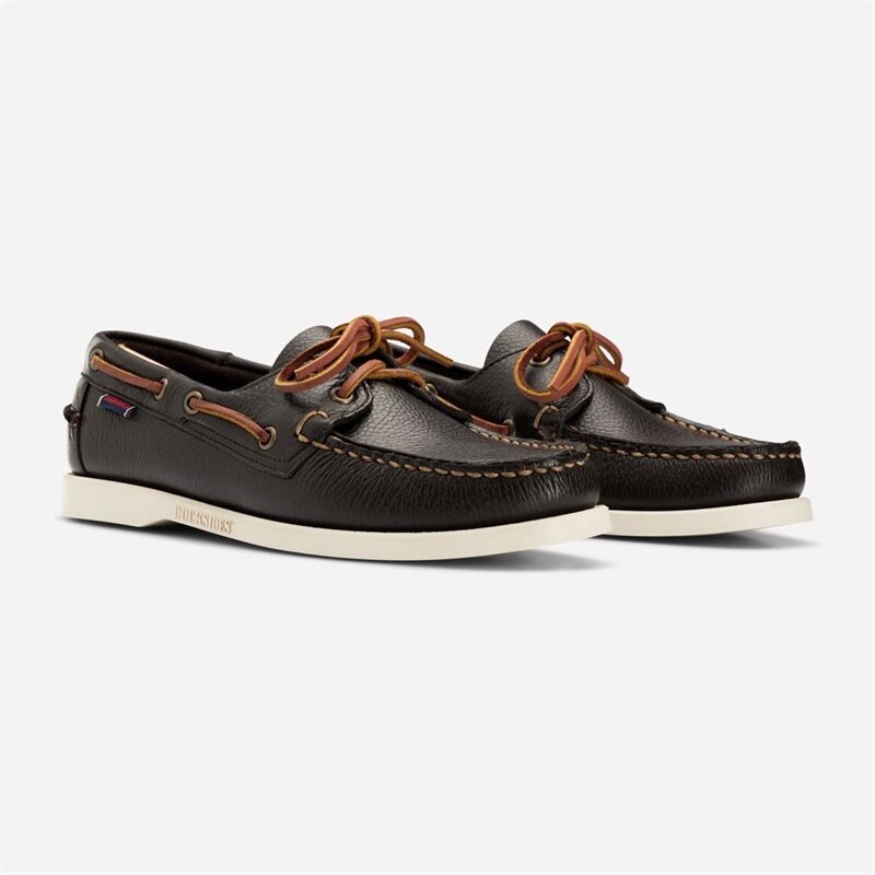 Sebago Docksides Portland Martellato Dark Brown - side a