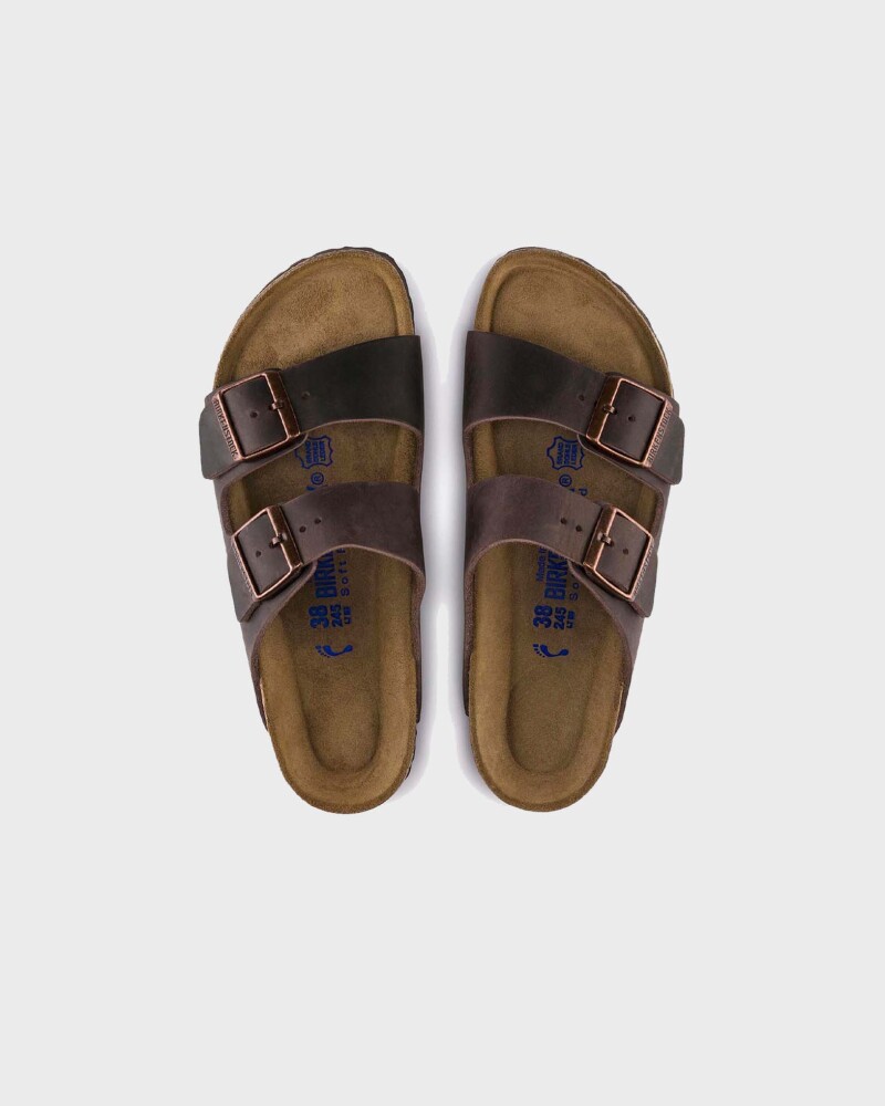Birkenstock Women´s Arizona Oiled Nubuck Leather Soft Footbed Narrow Brun 35 Woman - side b