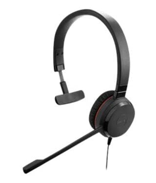 Jabra Evolve 30 Ii Uc Hodesett 3,5 Mm Jakk Mono Svart