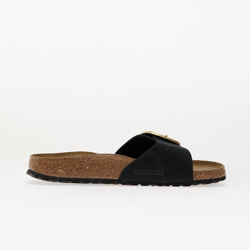 Joggesko Birkenstock Madrid Big Buckle Nubuk Leather Black EUR 37 - side b