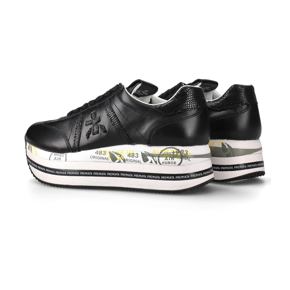 Premiata Dame Sko Svart 38 EU, - side a