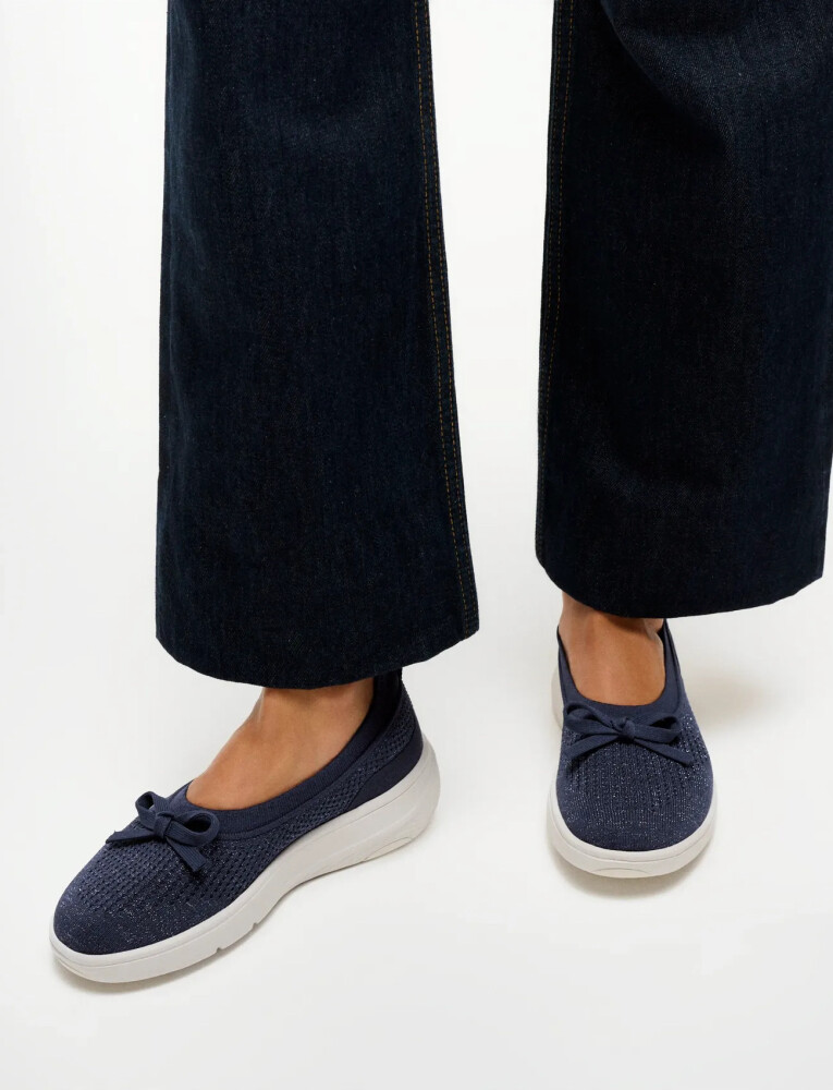 FitFlop Super Q Knit Ballet Flats Navy 36 - main photo