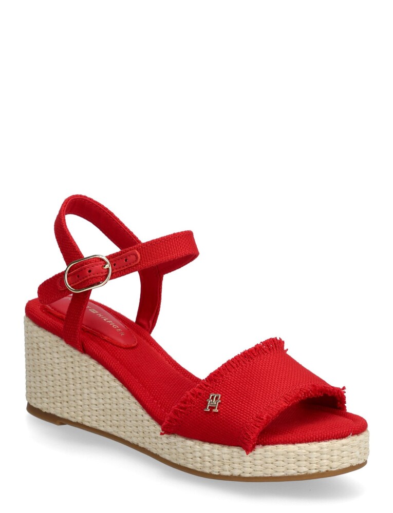 Tommy Hilfiger Mid Woven Wedge Espad Fringe - Red - 41 - main photo
