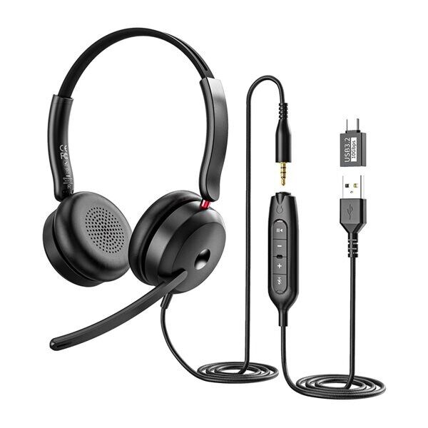 Onikuma X81 gaming hodetelefoner Svart