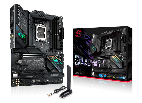 新品未使用 ASUS ROG STRIX B660-F GAMING WIFI ASUS ROG STRIX B660-F GAMING WIFI Hovedkort - Intel B660 - Intel