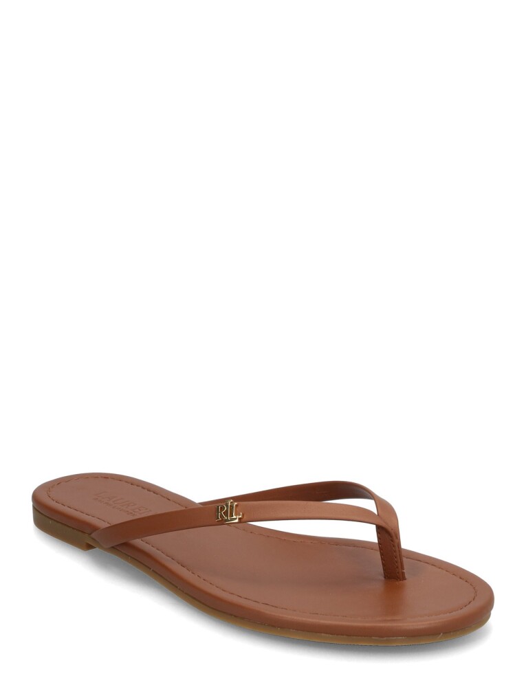Lauren Ralph Lauren Raquel Leather Flip Flop   Brown   42 - main photo