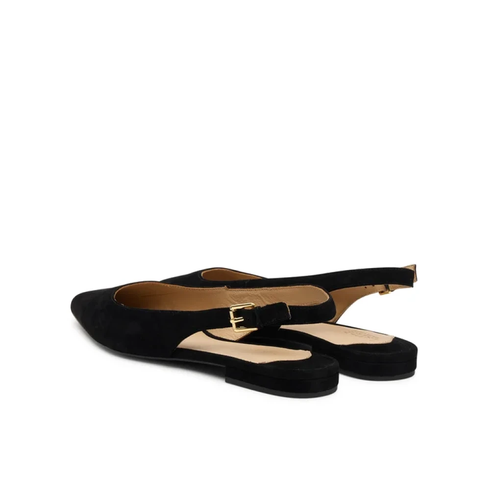 Lauren Ralph Lauren Londyn Suede Slingback Flat - Black - 36 - side b