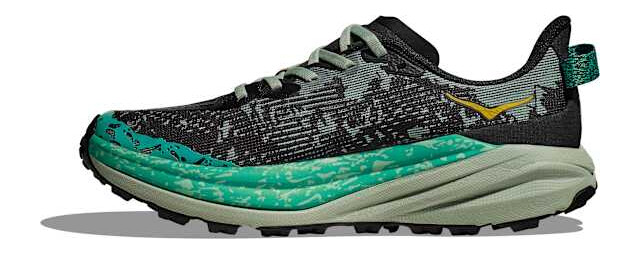 Hoka Women's Speedgoat 6 Black/Aloe Vera 38 2/3 - main photo