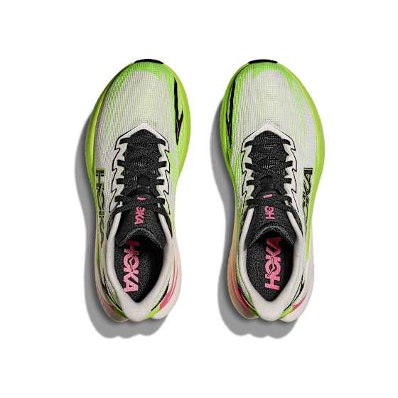 Hoka Mach X 3 Dame Wnl/White/Neon Lime 40 2/3 - side b