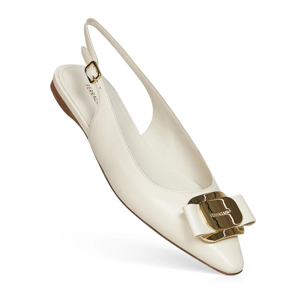 Ferragamo Dame Sko Hvit 37 1/2 EU, - side b