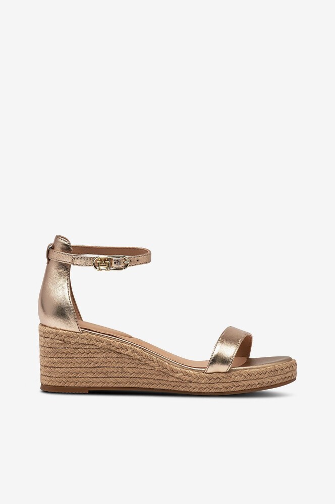 Tommy Hilfiger Sandaletter TH Metallic Mid Wedge Espadrille Gull - main photo