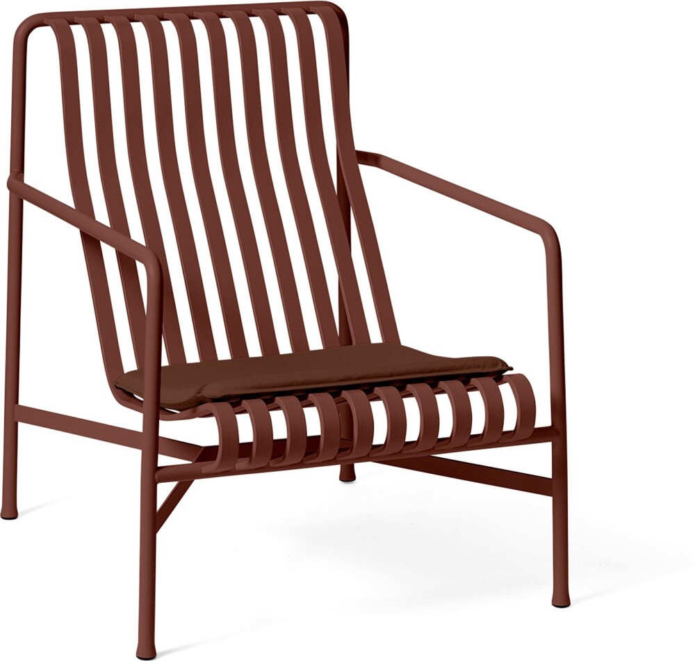 Hay - Palissade Lounge Chair High - Iron Red - Utendørs Spisebordstoler ...