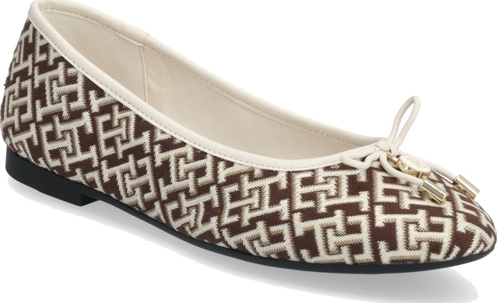 Tommy Hilfiger Th Charm Jacquard Ballerina   Brown   39 - main photo