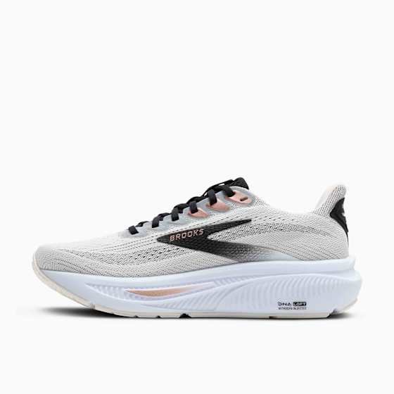 Brooks Ghost 17 Dame White/Black/Rose Gold 40 - side a
