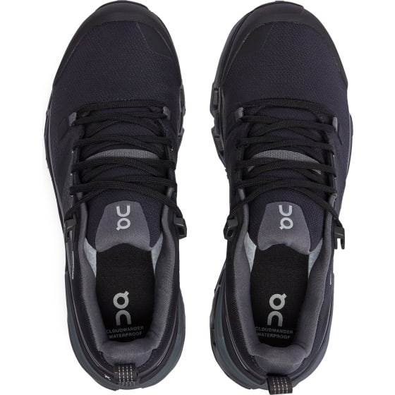 On Cloudwander Waterproof Dame Black/Eclipse 37 - side b