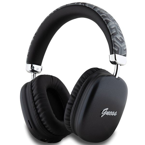 Guess Bluetooth On-Ear Headphones Gubhk1gctcsk Black/Black Gcube Metallic Script Logo