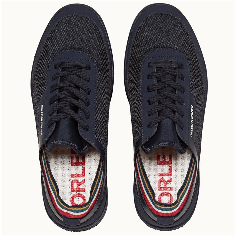 Orlebar Brown Larson O.B. Stripe Navy/Orange/Aquamarine - side a