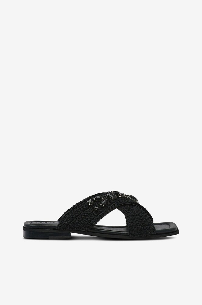Inuikii Sandaler Woven Crossed Stones Svart - main photo