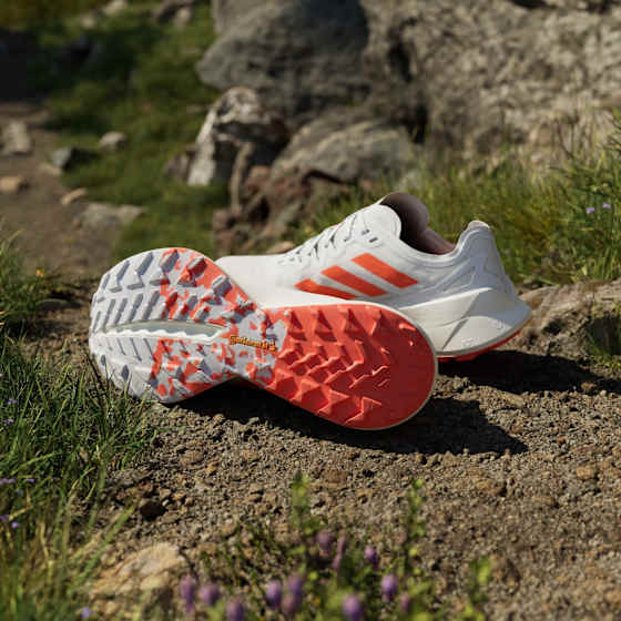 Adidas Women"s Terrex Agravic Speed Ultra Trail Running Shoes Cloud White/Impact Orange/Dash Grey Ftwwht/Impora/Dshgry 39 1/3 - side a