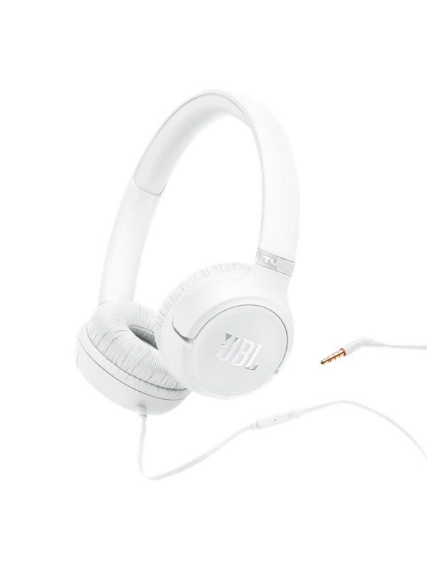 JBL Tune 530 Wired On ear Headphones White