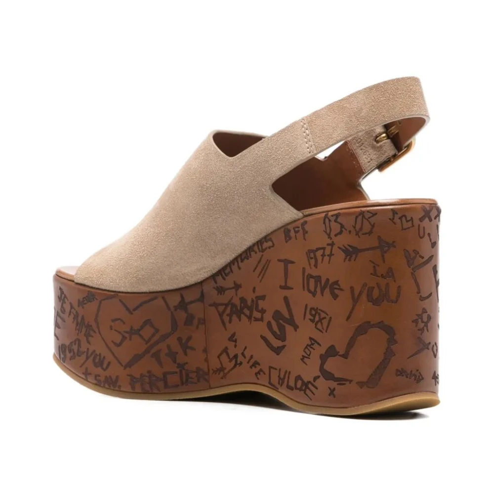 Chloé Dame Sko Beige 41 EU, - side b