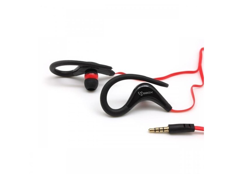 Stereo Løbe In-Ear Earphones M/ Mic Sort