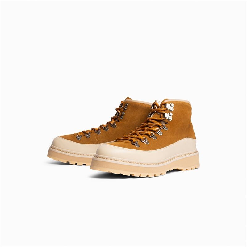 Mono Core Cap Cognac-Cream Suede - side a