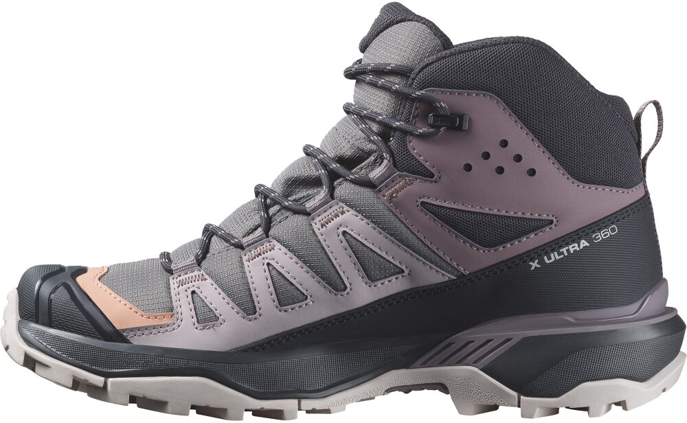Salomon X Ultra 360 Mid GTX Dame Plum Kitten/Phantom/Cork 38 - side a