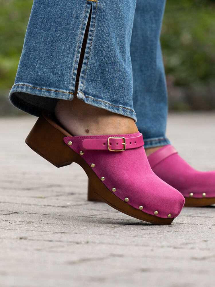 Roberto Rosso - Clogs Suede Leather Fuxia storrelse 38 - main photo
