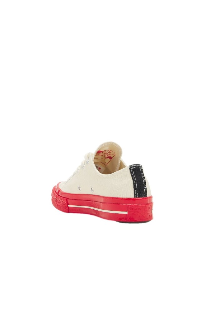 Comme Des Garcons Play X Converse Cdg Red Sole Low Top White Sko Off-White  unisex 36.5 - side b