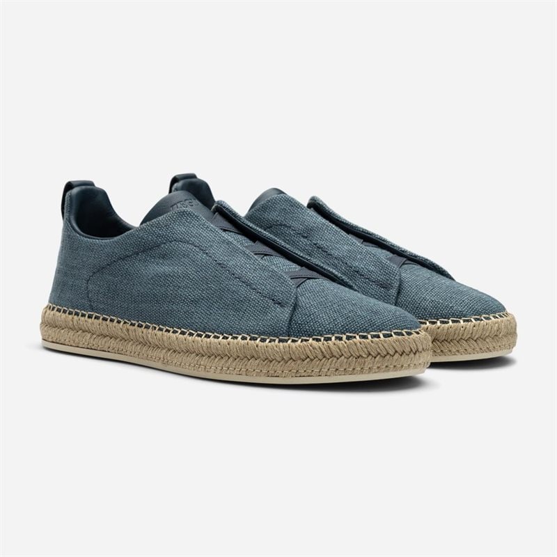 Zegna Triple Stitch Medium Blue - side b