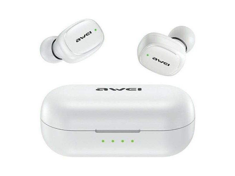 Awei Bluetooth 5.1 T13 Pro Tws-Hodetelefoner, Hvite