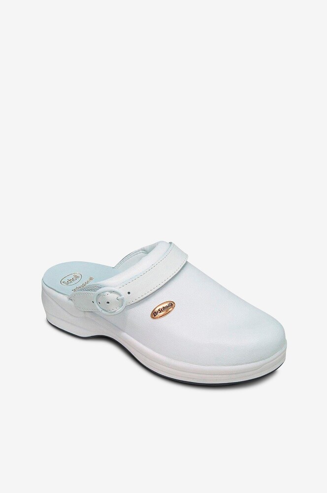Scholl New Bonus tøffel av skinn 36 42 Hvit - main photo