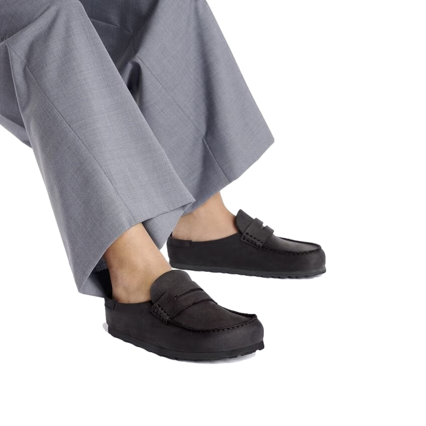 Birkenstock Joggesko Naples Wrapped Oiled Leather Unisex Black EUR 43 - side b