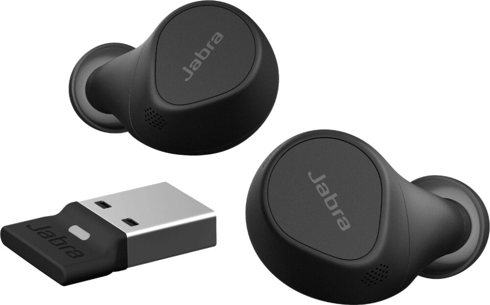 Jabra Evolve2 Buds - With Wireless Charging Pad True Wireless-hodetelefoner Usb-a Via Bluetooth-adapter Optimert For Uc Stereo Svart